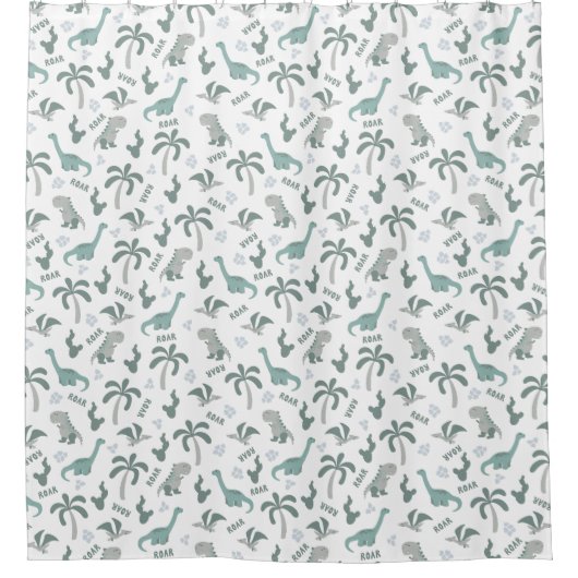Dinosaur Pattern Duschvorhang (Vorderseite)