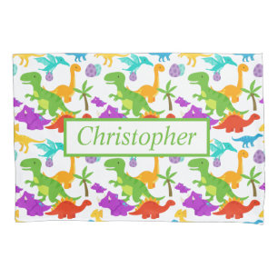 Dinosaur Pattern farbenfroh Kissenbezug