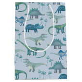 Dinosaur Pattern Fun Mittlere Geschenktüte (Vorderseite)
