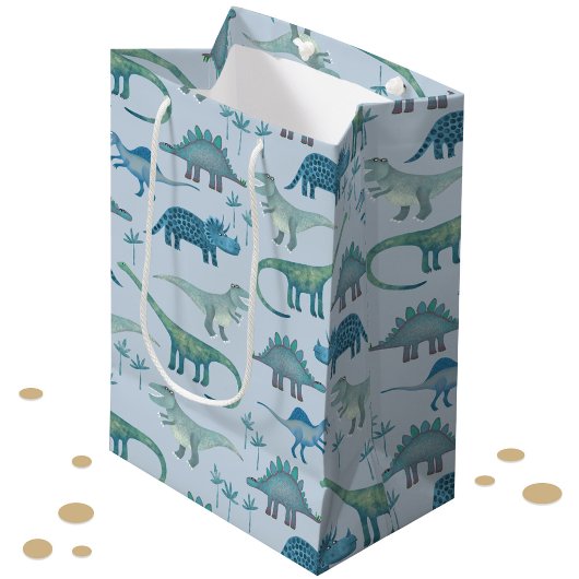 Dinosaur Pattern Fun Mittlere Geschenktüte