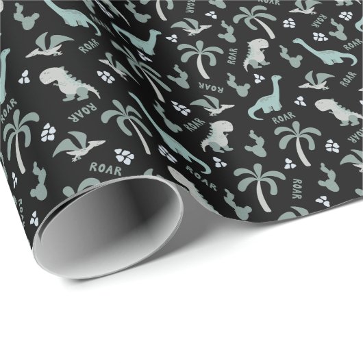 Dinosaur Pattern Geschenkpapier (Rolleneckpunkt)