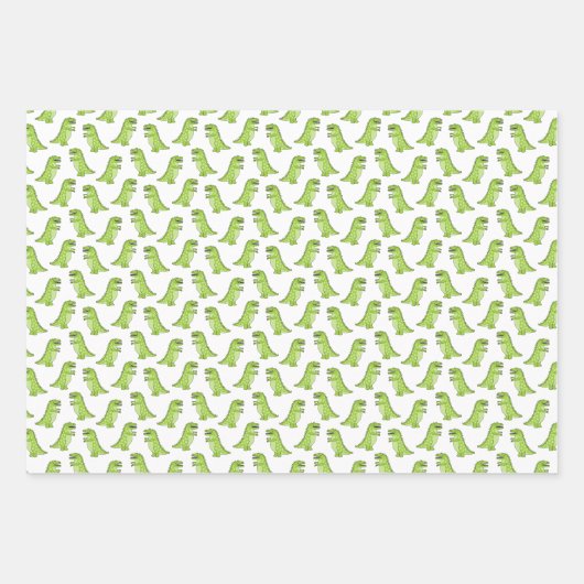 Dinosaur Pattern Geschenkpapier Set (Vorderseite 2)