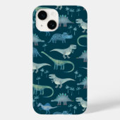 Dinosaur Pattern Green Case-Mate iPhone Hülle (Rückseite)