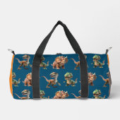 Dinosaur Pattern Individuelle Name Duffle Bag (Vorderseite)