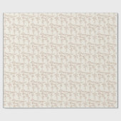 Dinosaur Pattern Modern Boy Dino Jungle Beige Geschenkpapier (Flach)