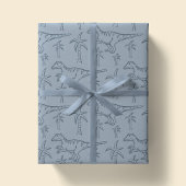 Dinosaur Pattern Modern Boy Dino Jungle Sage Green Geschenkpapier