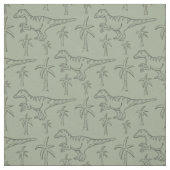 Dinosaur Pattern Modern Boy Dino Jungle Sage Green Stoff (Muster)