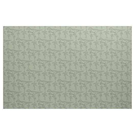 Dinosaur Pattern Modern Boy Dino Jungle Sage Green Stoff (Fat Quarter (45,7 x 55,9 cm))