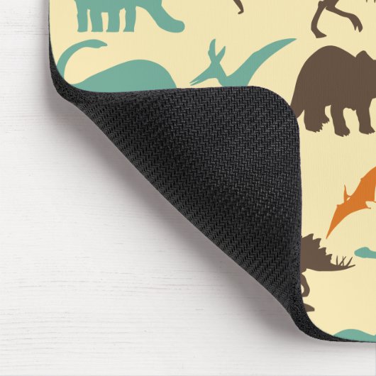 Dinosaur Pattern Silhouette Mousepad (Ecke)