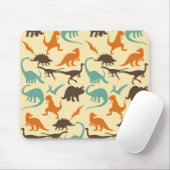 Dinosaur Pattern Silhouette Mousepad (Mit Mouse)