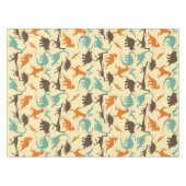 Dinosaur Pattern Silhouette Tischdecke (Vorderseite (Horizontal))