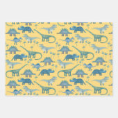 Dinosaur Pattern Yellow Geschenkpapier Set (Vorderseite 2)