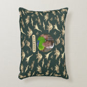 Dinosaur Personalisiert Boys Foto und Name Dekokissen (Vorderseite(Vertikal))