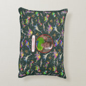 Dinosaur Personalisiert Boys Foto und Name Dekokissen (Rückseite(Vertikal))