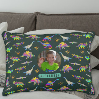 Dinosaur Personalisiert Boys Foto und Name Dekokissen