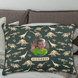 Dinosaur Personalisiert Boys Foto und Name Dekokissen
