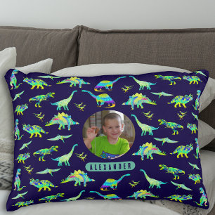 Dinosaur Personalisiert Boys Foto und Name Dekokissen