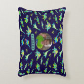 Dinosaur Personalisiert Boys Foto und Name Dekokissen (Vorderseite(Vertikal))