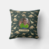 Dinosaur Personalisiert Boys Foto und Name Kissen (Rückseite)