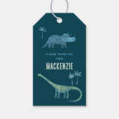 Dinosaur Personalisiert Danke Geschenkanhänger (Vorderseite)