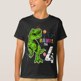 Dinosaur Personalisiert Geburtstag T-Rex T - Shirt