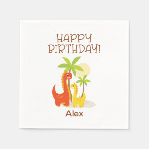 Dinosaur Personalisiert Geburtstagsparty Napkin Serviette