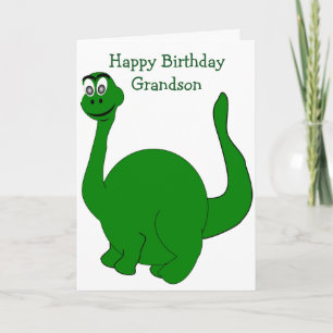 Dinosaur Personalisiert Grandson Birthday Karte