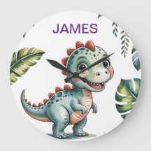 Dinosaur Personalisiert Wall Clock - Niedlicher Di