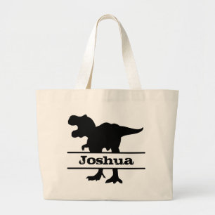 Dinosaur Personalisierte Name-Tasche Jumbo Stoffbeutel