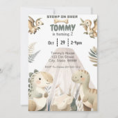 Dinosaur Personalisierter Geburtstag Einladung für (Vorderseite)