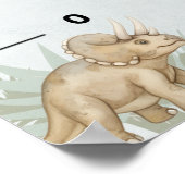 Dinosaur Personalisierter Name Monogramm D Wachstu Poster (Ecke)