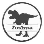 Dinosaur Personalisierter Name T-Rex Eishockey Puck (Vorderseite)