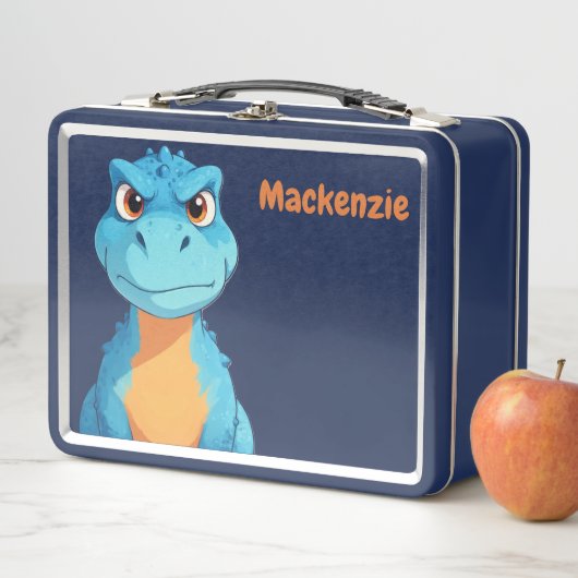 Dinosaur Personalized Name Metall Brotdose (Beispiel)