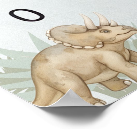 Dinosaur Personalized Name Monogram A Growth Chart Poster (Ecke)