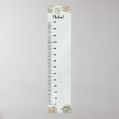 Dinosaur Personalized Name Monogram M Growth Chart Poster (Vorne)