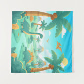 Dinosaur Photo Backdrop for Parties | Dino  Wandteppich (Vorderseite (Horizontal))