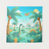 Dinosaur Photo Backdrop for Parties | Dino  Wandteppich (Vorderseite)