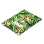 Dinosaur Photo Spiral Notebook With Custom Name Notizblock (Linke Seite)