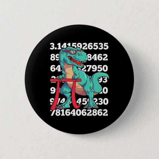 Dinosaur Pi Day T Rex Funny Math 3.14 Teacher Stud Button (Vorderseite)
