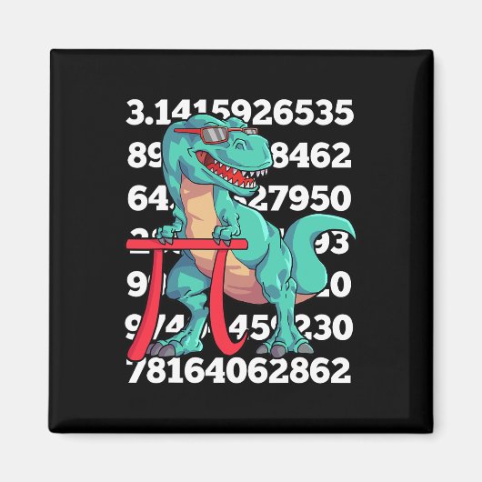 Dinosaur Pi Day T Rex Funny Math 3.14 Teacher Stud Magnet (Vorne)