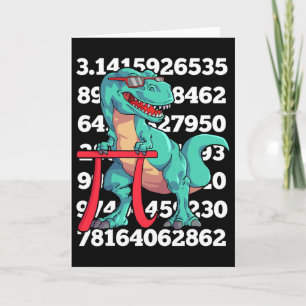 Dinosaur Pi Tag T Rex Lustig Mathe 3.14 Lehrer Stu Karte
