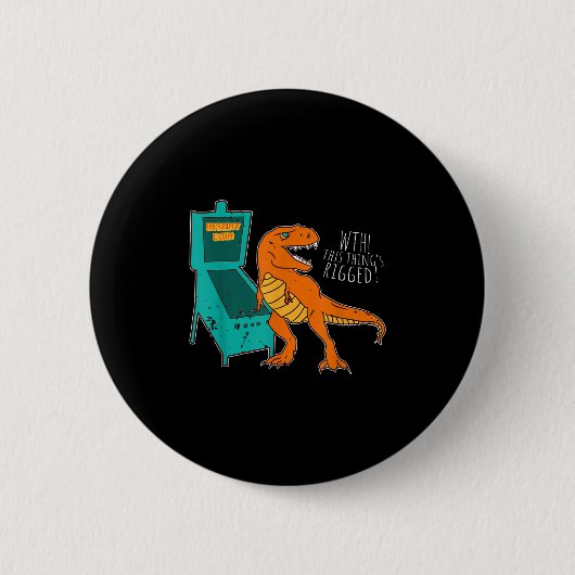 Dinosaur Pinball Wizard Arcade Machine Player Pict Button (Vorderseite)