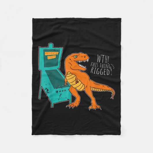 Dinosaur Pinball Wizard Arcade Machine Player Pict Fleecedecke (Vorderseite)