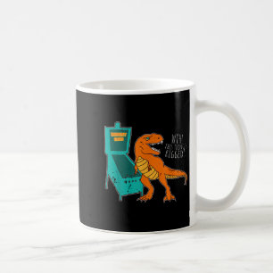 Dinosaur Pinball Wizard Arcade Machine Player Pict Kaffeetasse