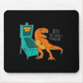 Dinosaur Pinball Wizard Arcade Machine Player Pict Mousepad (Vorne)