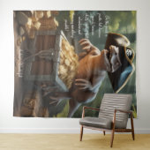 Dinosaur Pirate Hat Forest Personalisiert Tapestry Wandteppich (Beispiel (Horizontal))