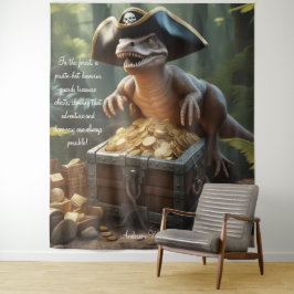 Dinosaur Pirate Hat Forest Personalisiert Tapestry Wandteppich