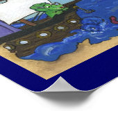 Dinosaur Pirate Ship Poster (Ecke)