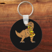 Dinosaur Pizza Slice Lover Schlüsselanhänger (Vorderseite)