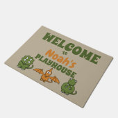 Dinosaur Playhouse Willkommen Fußmatte (Schrägansicht)